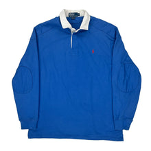  Ralph Lauren Rugby Shirt - Medium Blue Cotton