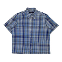  Ralph Lauren Checked Short Sleeve Shirt - Large Blue Cotton