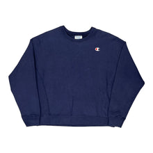  Reverse Weave Champion Sweatshirt - XL Blue Cotton Blend