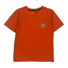  Age 8 Carhartt T-Shirt - Small Orange Cotton