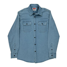  Flex For Comfort Wrangler Denim Shirt - Small Blue Cotton Blend