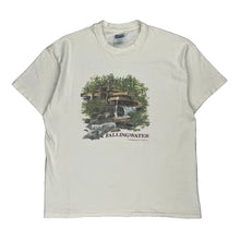  Single Stitch Fallingwater Made In Usa Hanes Graphic T-Shirt - XL White Cotton