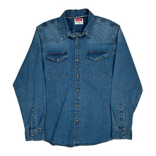  Wrangler Denim Shirt - Large Blue Cotton