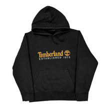  Timberland Spellout Hoodie - Large Black Cotton Blend