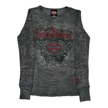  Harley Davidson Long Sleeve T-Shirt - Small Grey Cotton Blend