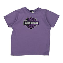  Age 5-6 Harley Davidson T-Shirt - XS Purple Cotton