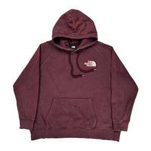  The North Face Hoodie - XL Burgundy Cotton Blend