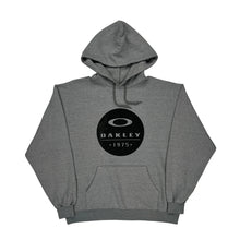  Oakley Spellout Hoodie - Large Grey Cotton Blend