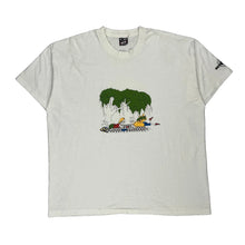  Single Stitch Made In Usa Fruit Of The Loom Graphic T-Shirt - 2XL White Cotton Blend