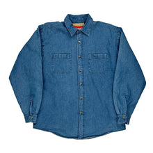  Wrangler Denim Shirt - Medium Blue Cotton