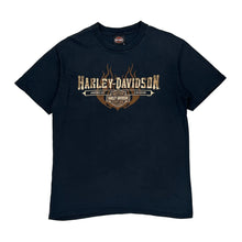  Gator Leesburg Florida Harley Davidson Graphic T-Shirt - Large Navy Cotton