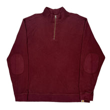  Elbow Patches Carhartt 1/4 Zip - XL Burgundy Cotton