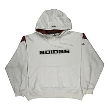  Adidas Spellout Hoodie - XL White Cotton Blend