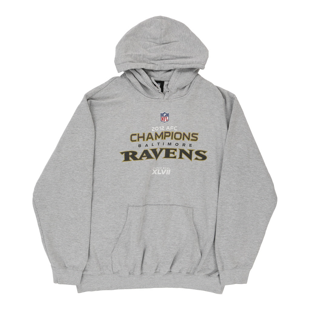 Baltimore Ravens Nike NFL Hoodie - 2XL Grey Cotton Blend