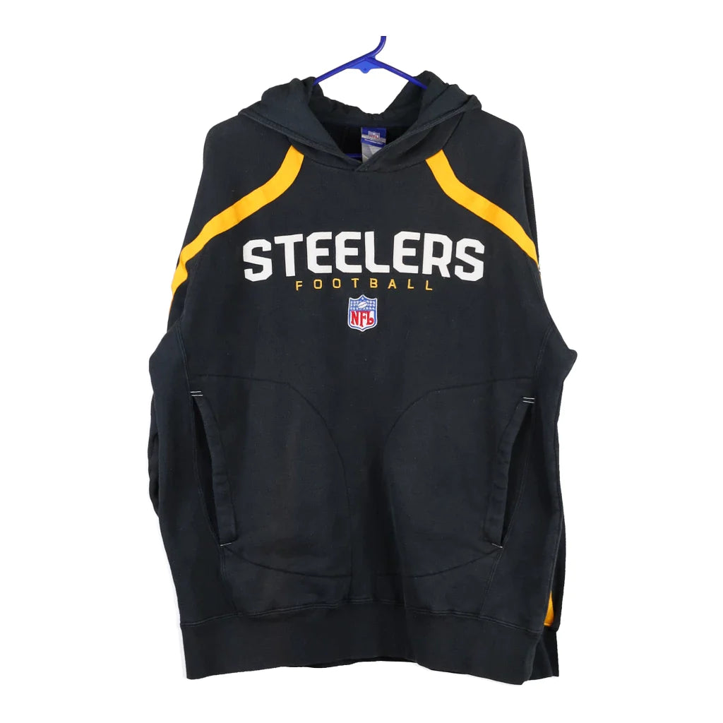 Vintage REEBOK NFL Pittsburgh Steelers American Football Jersey Black XL