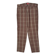  Standard Taper Levis Checked Chinos - 32W UK 12 Brown Cotton Blend