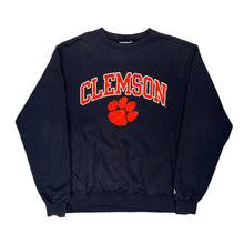  Clemson Tigers Champion Ncaa Sweatshirt - Medium Navy Cotton Blend