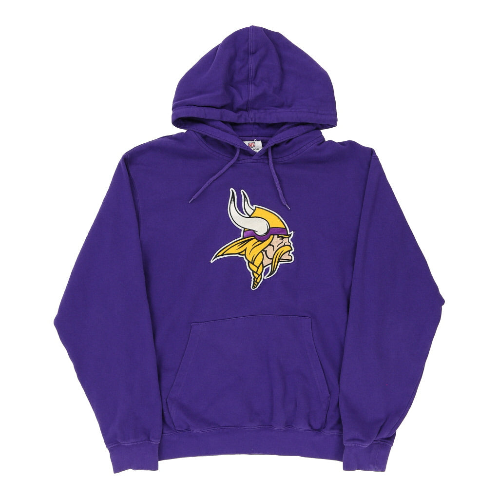 Minnesota Vikings Nfl NFL Hoodie - Medium Grey Cotton Blend