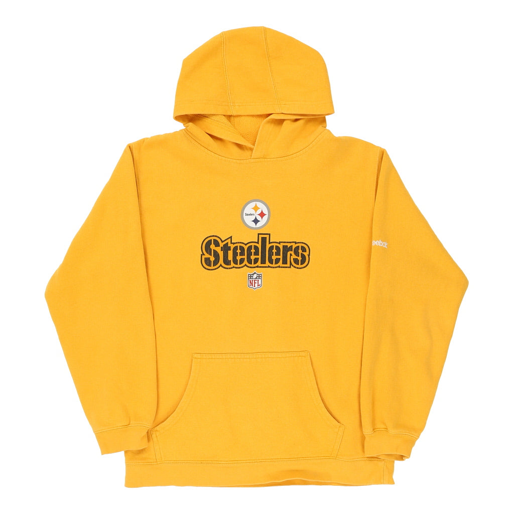 Vintage NFL Reebok Pittsburgh Steelers Yellow Zip Up Hoodie