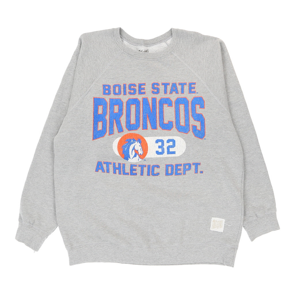 Ncaa Boise State Broncos Men's Gray Crew Neck Fleece Sweatshirt