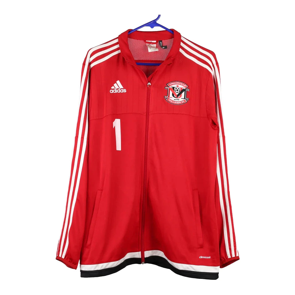 Unionville Milliken SC Adidas Football Track Jacket - Small Red Polyester