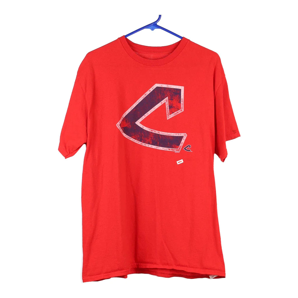 Vintage Cleveland Indians V Neck Style T Shirt Sz - Depop