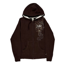  Nike Graphic Hoodie - XL Brown Cotton Blend