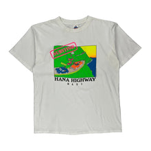  Single Stitch Hana Highway Maui Made In Usa Miller Graphic T-Shirt - XL White Cotton