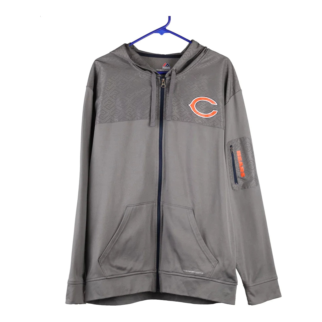 Chicago Bears Majestic Hoodie - XL Grey Polyester