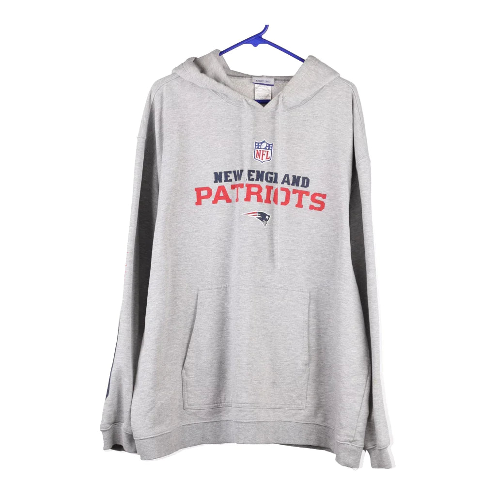 New England Patriots Reebok NFL Hoodie - Medium Grey Cotton