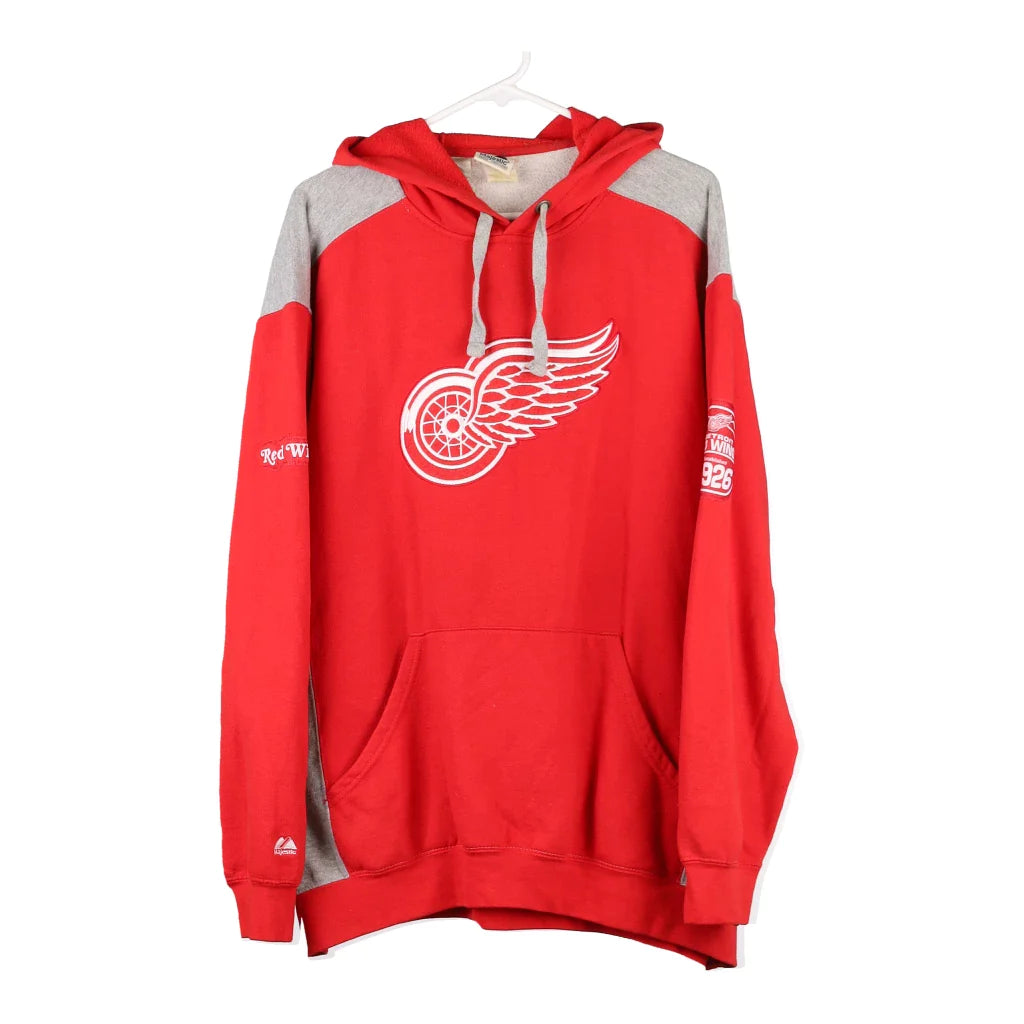 Detroit Red Wings Majestic Hoodie - XL Red Cotton