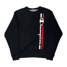  Champion Spellout Sweatshirt - Medium Black Cotton Blend