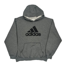  Adidas Spellout Hoodie - XL Grey Cotton Blend