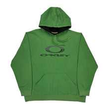  Oakley Spellout Hoodie - 2XL Green Cotton Blend