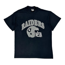  Single Stitch Las Vegas Raiders Trench Nfl T-Shirt - Large Black Cotton Blend