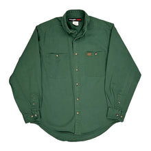  Wrangler Denim Shirt - Large Green Cotton