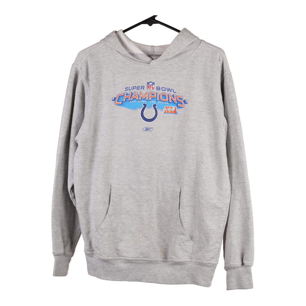 Indianapolis Colts Reebok Hoodie - Medium Grey Cotton Blend