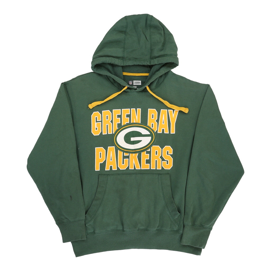 Vintage 90s Grey Green Bay Packers NFL Spell-Out Sweatshirt - Large