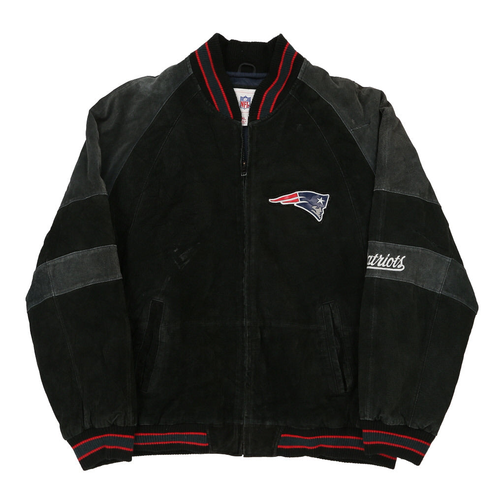 New England Patriots Nfl Jacket - XL Black Suede