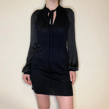  Vintage black Sisley Mini Dress - womens medium