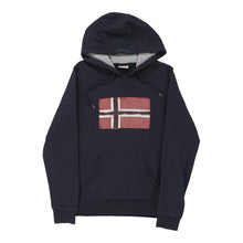  Vintage navy Napapijri Hoodie - mens x-small