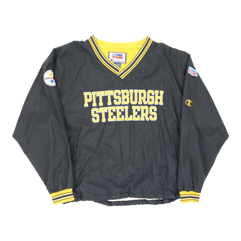 Pittsburgh Steelers NFL Proline Hoodie Mens XL Extra Large Gray