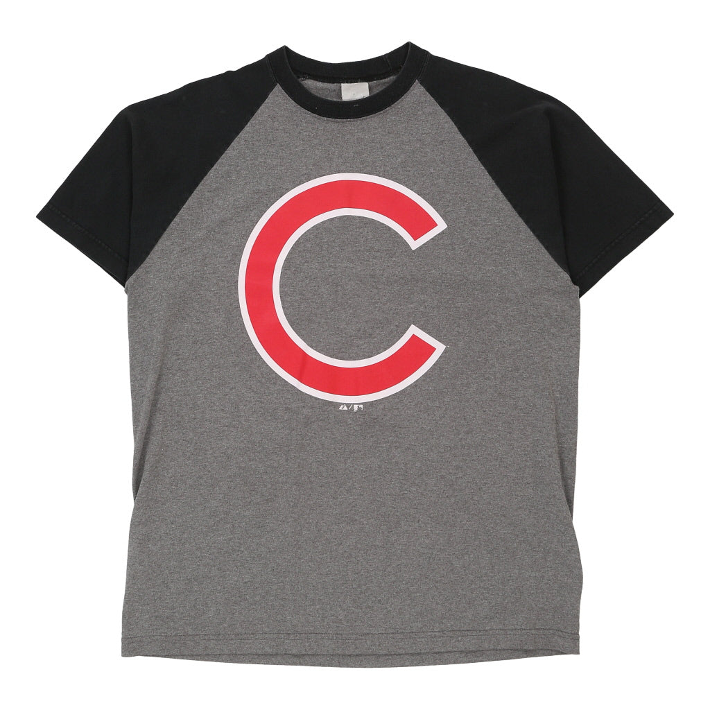 Chicago Cubs Majestic Graphic T-Shirt - 2XL Blue Cotton