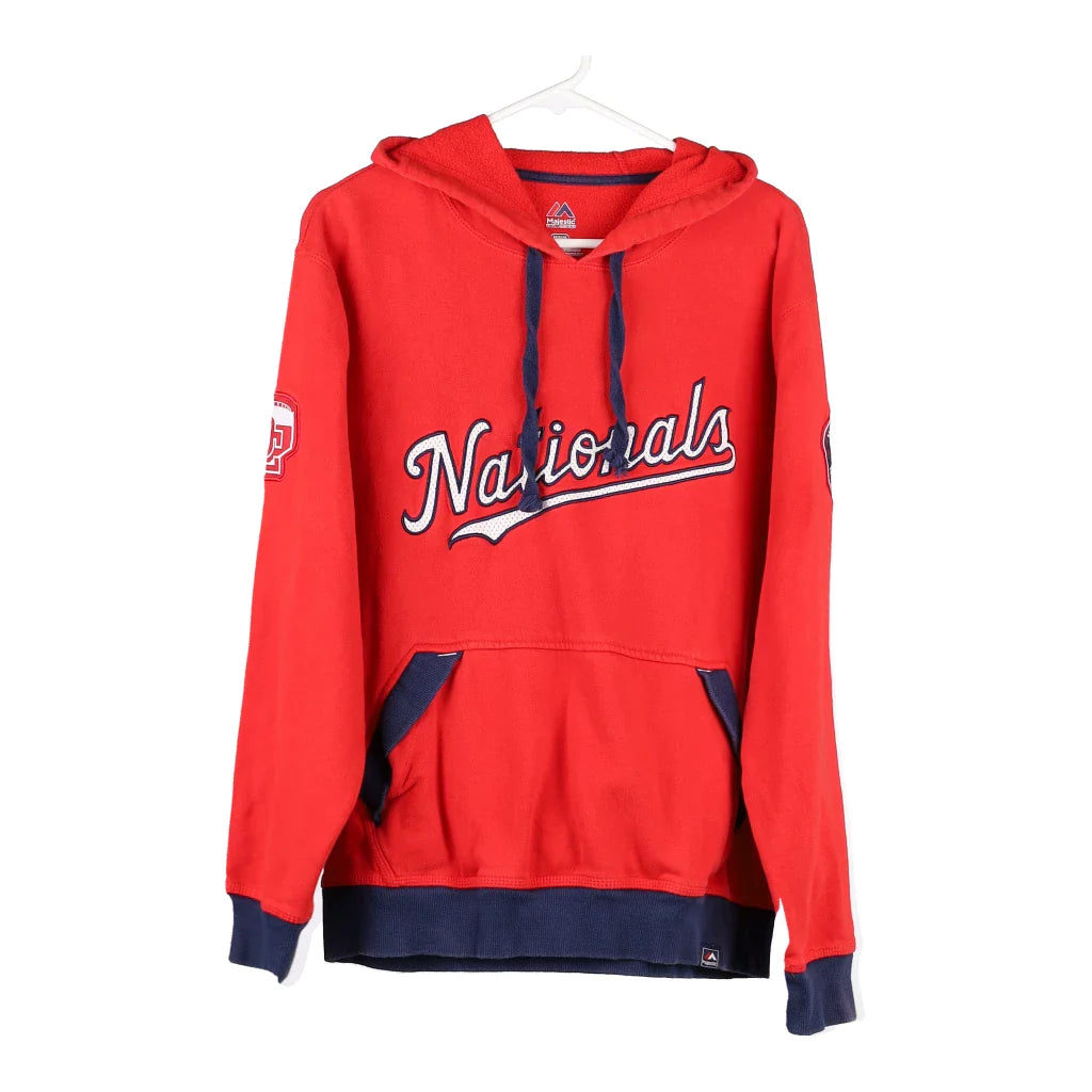 Washington Nationals Majestic MLB Hoodie - Medium Red Cotton