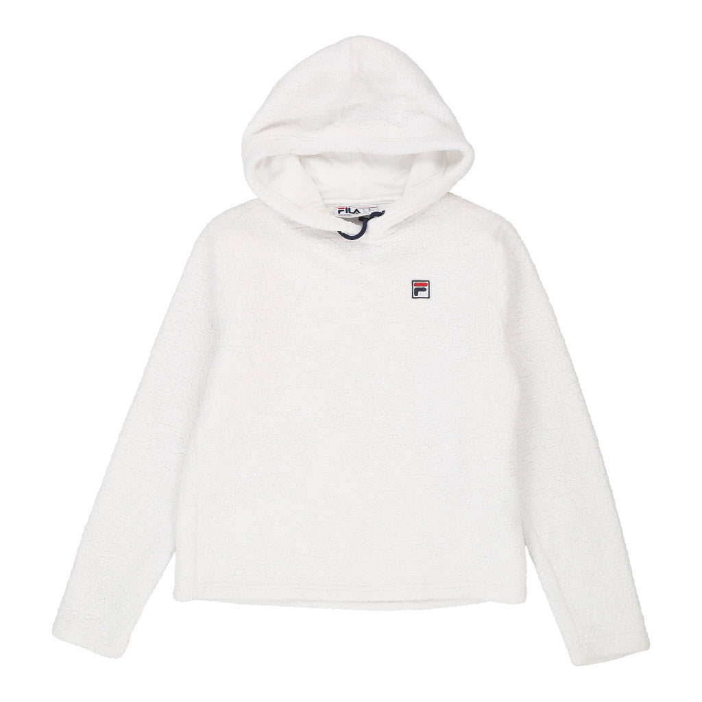 Patent tekst lommelygter Fila Hoodie - Small White Polyester