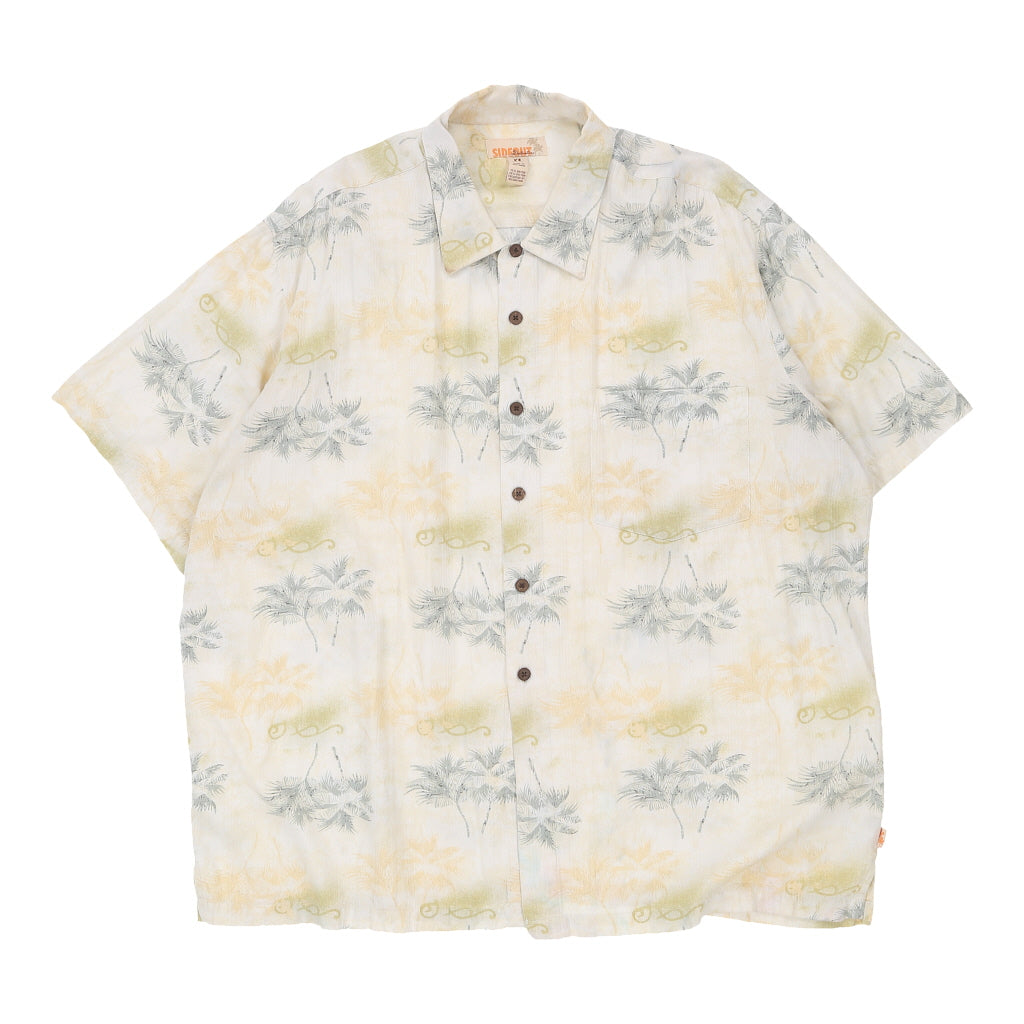 SIDEOUT Mens Hawaiian Shirt - XL Rayon White