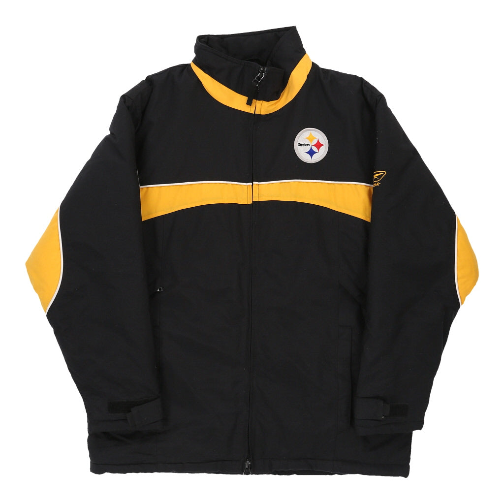 Vintage Pittsburgh Steelers Reebok Jacket - Medium Black Polyester