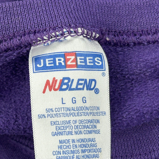 University Of Mount Union Jerzees Sweatshirt - Large Purple Cotton Blend