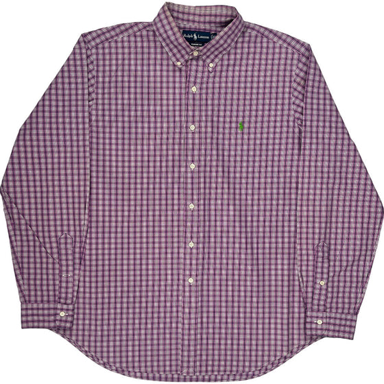 Ralph Lauren Classic Fit Shirt - XL - Purple Cotton