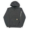 Workwear Carhartt Graphic Hoodie - Small Black Cotton Blend